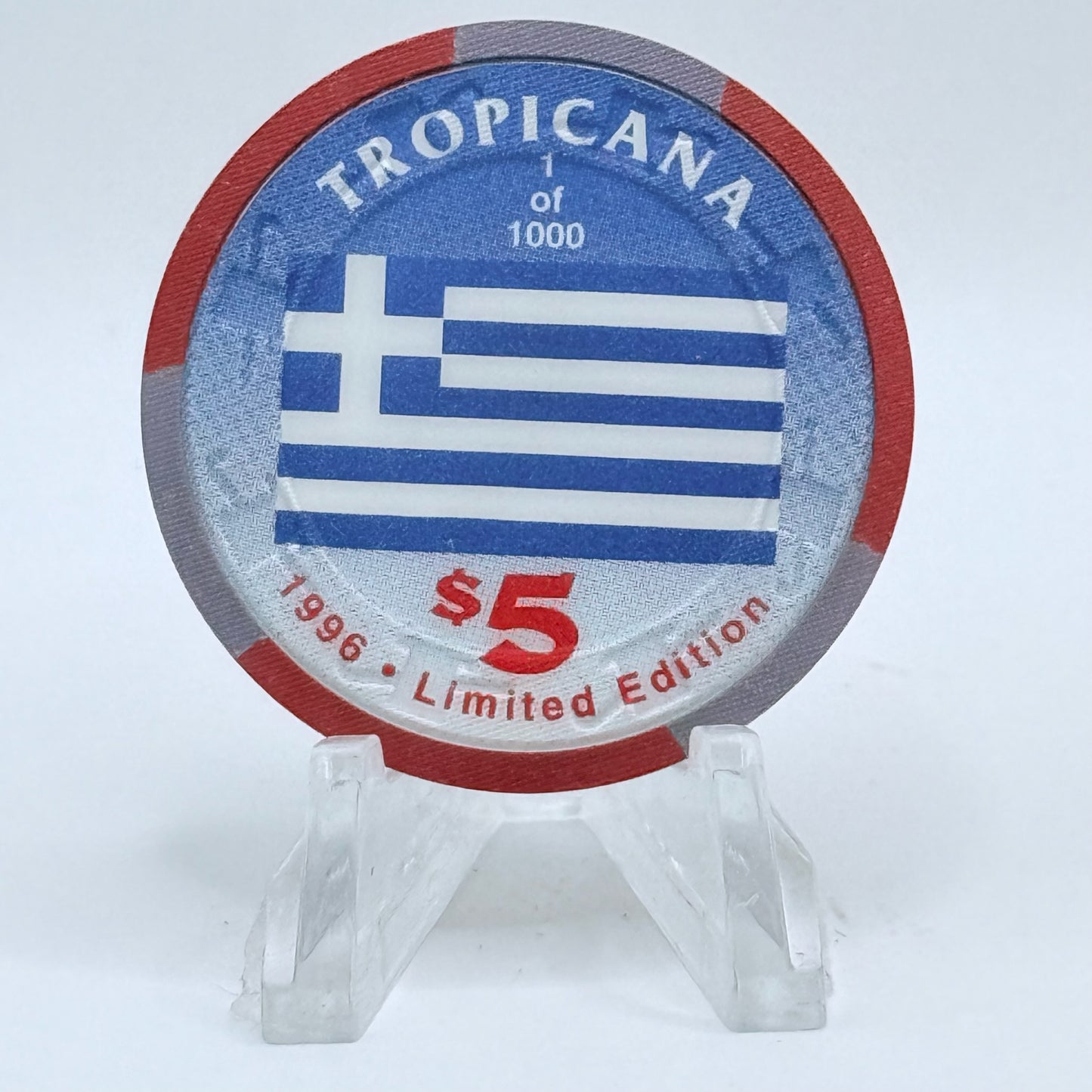 Tropicana Las Vegas Nevada 1996 'YASOU!' LE $5 Casino Chip N9232