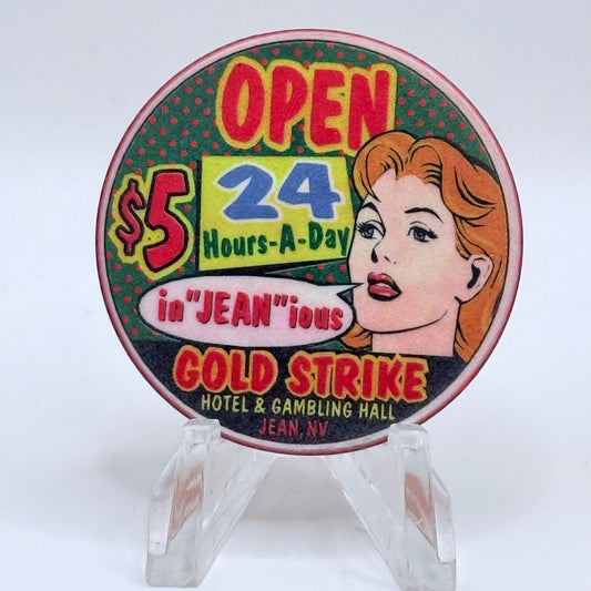 Gold Strike Hotel & Gambling Hall Jean Nevada 1999 'In 'Jean' ious' LE $5 Casino Chip V4321