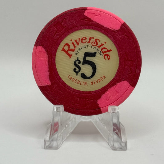 Riverside Resort Casino Laughlin Nevada 1977 $5 Casino Chip N3438