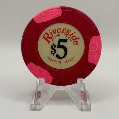 Riverside Resort Casino Laughlin Nevada 1977 $5 Casino Chip N3438