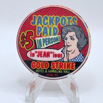 Gold Strike Hotel & Gambling Hall Jean Nevada 1999 'In 'Jean' ious' LE $5 Casino Chip V4319