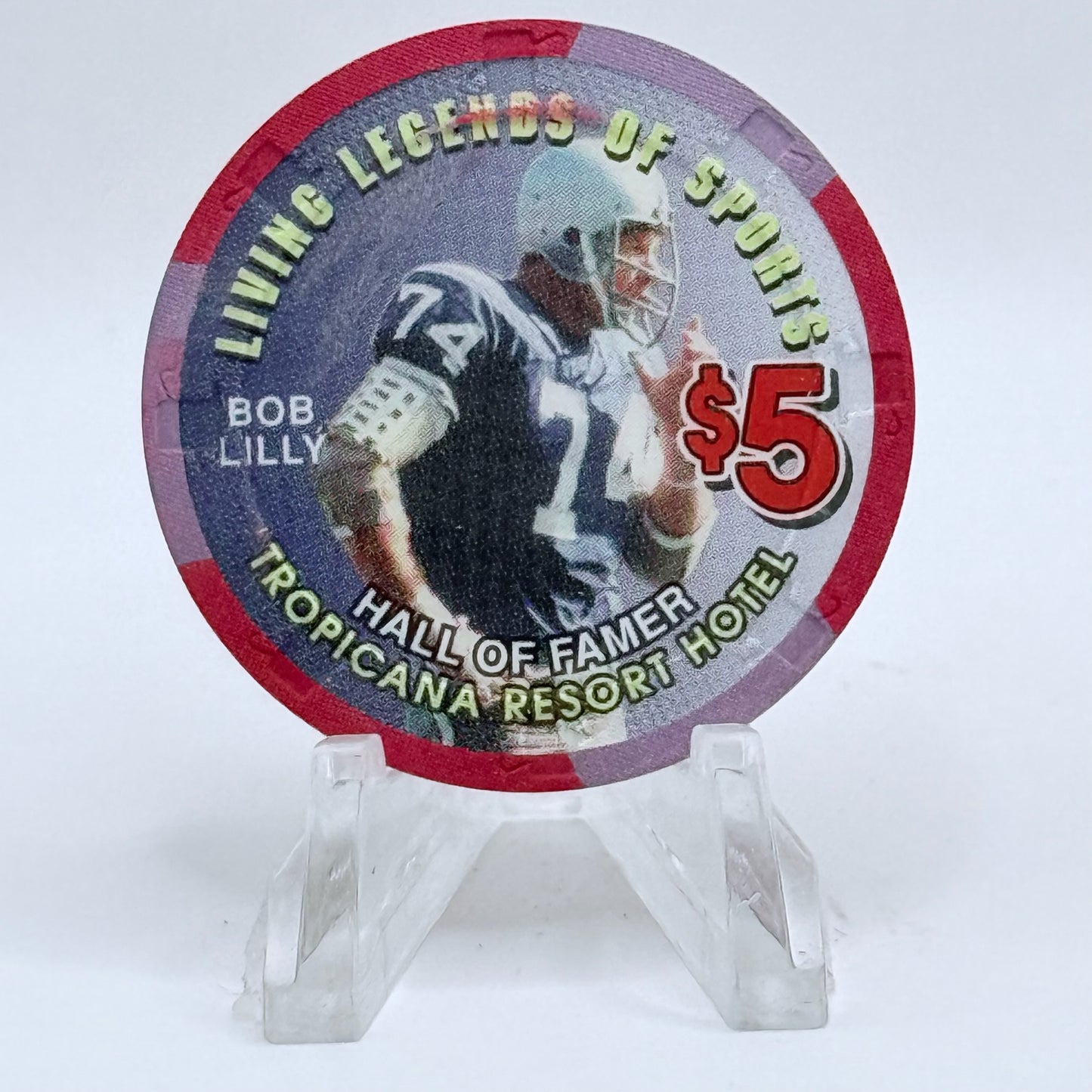 Tropicana Las Vegas Nevada 1997 'Bob Lilly' Series 16 LE $5 Casino Chip V1677