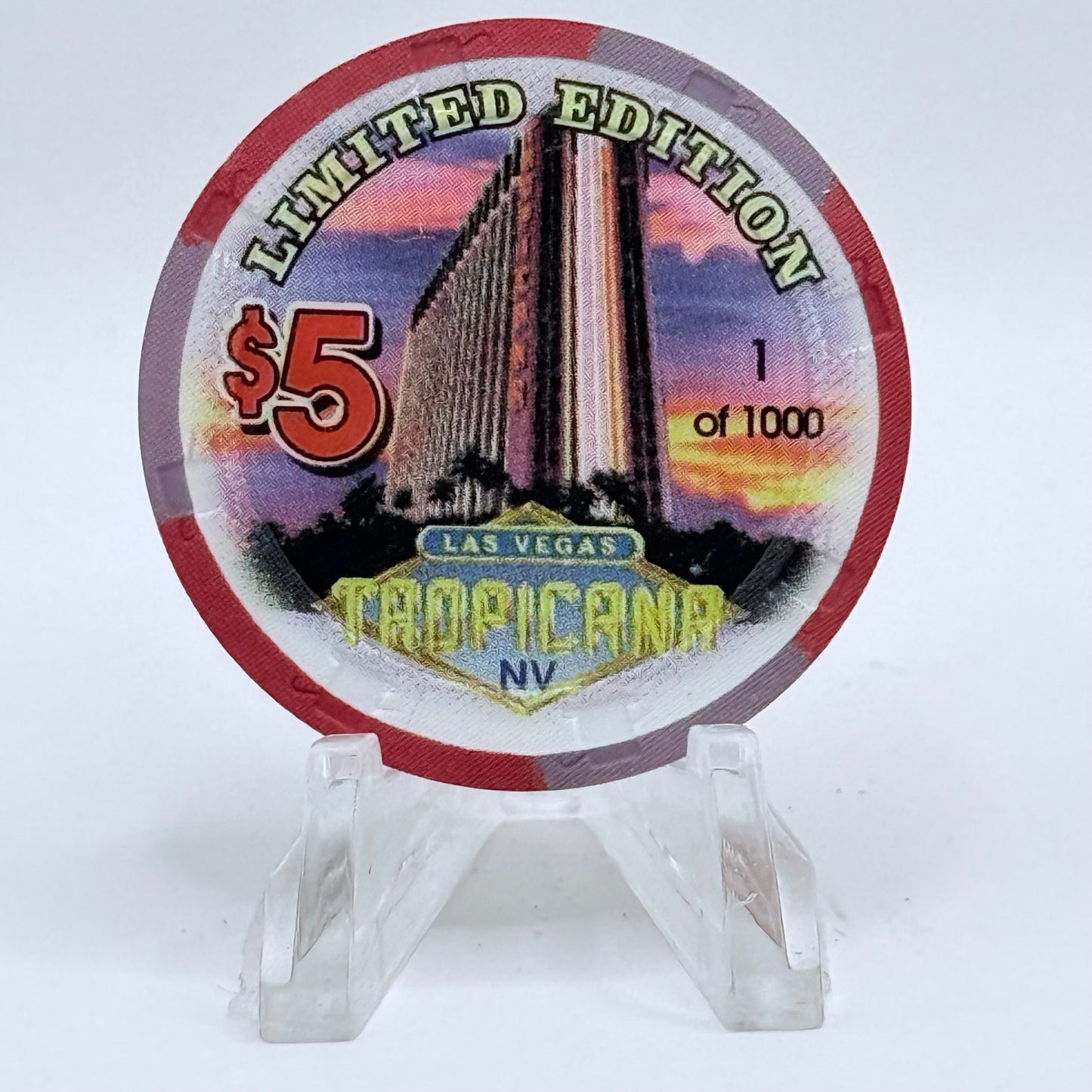 Tropicana Las Vegas Nevada 1997 'Bobby Hull' Series 16 LE $5 Casino Chip V1674