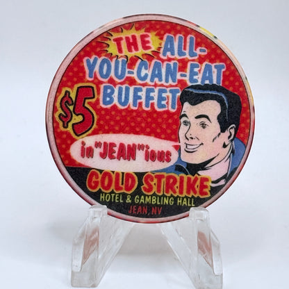 Gold Strike Hotel & Gambling Hall Jean Nevada 1999 'In 'Jean' ious' LE $5 Casino Chip V4316