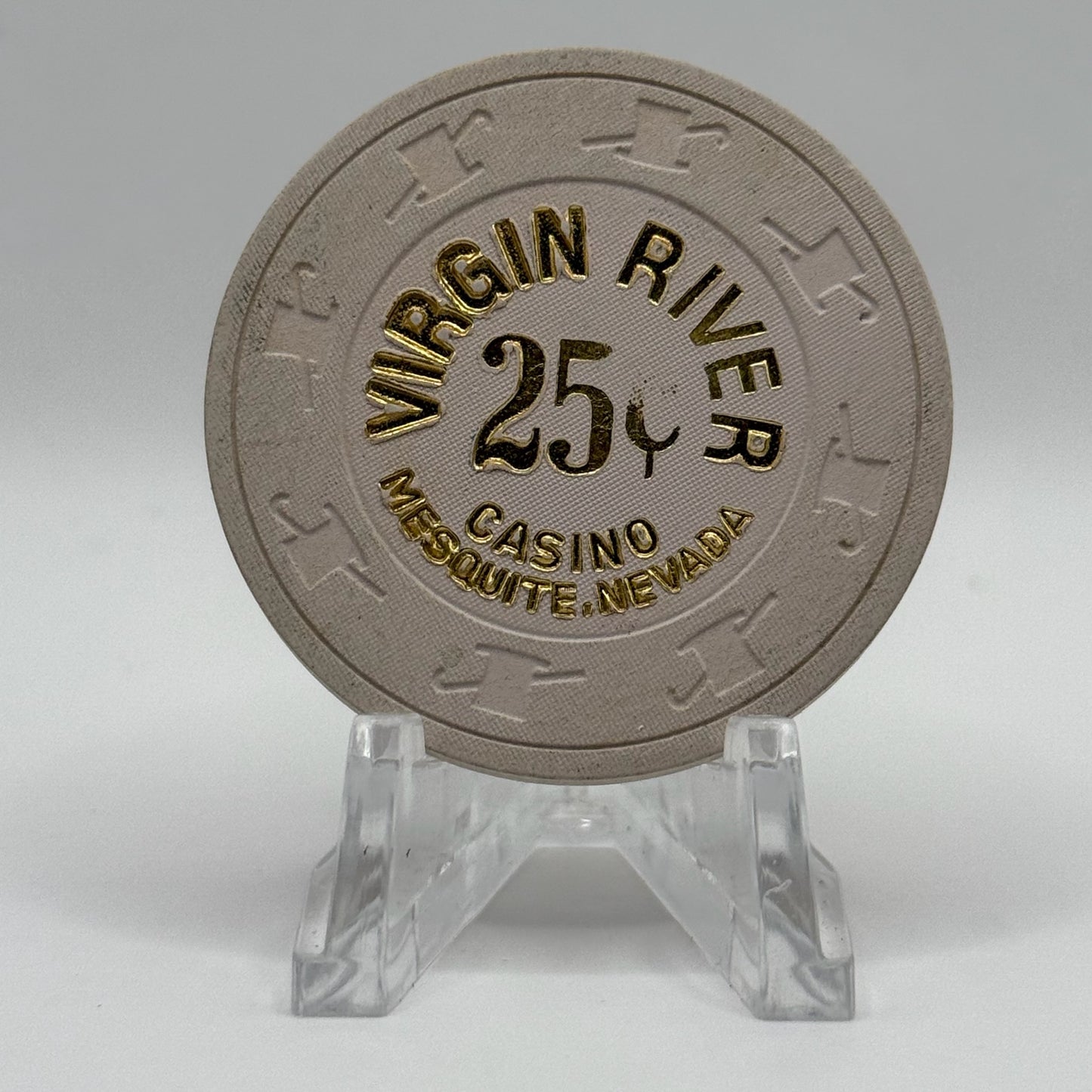 Virgin River Mesquite Nevada 1990 $0.25 Casino Chip N3396
