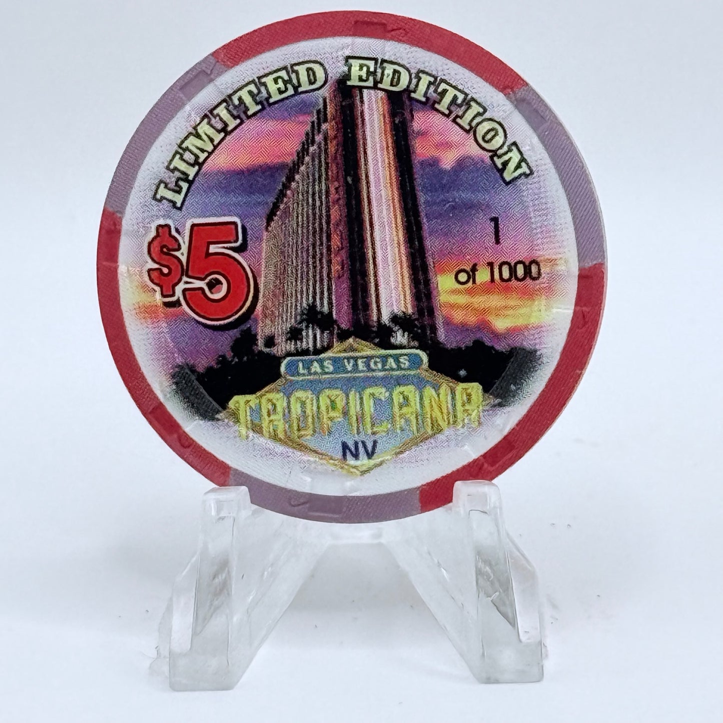 Tropicana Las Vegas Nevada 1997 'Deacon Jones' Series 16 LE $5 Casino Chip V1675