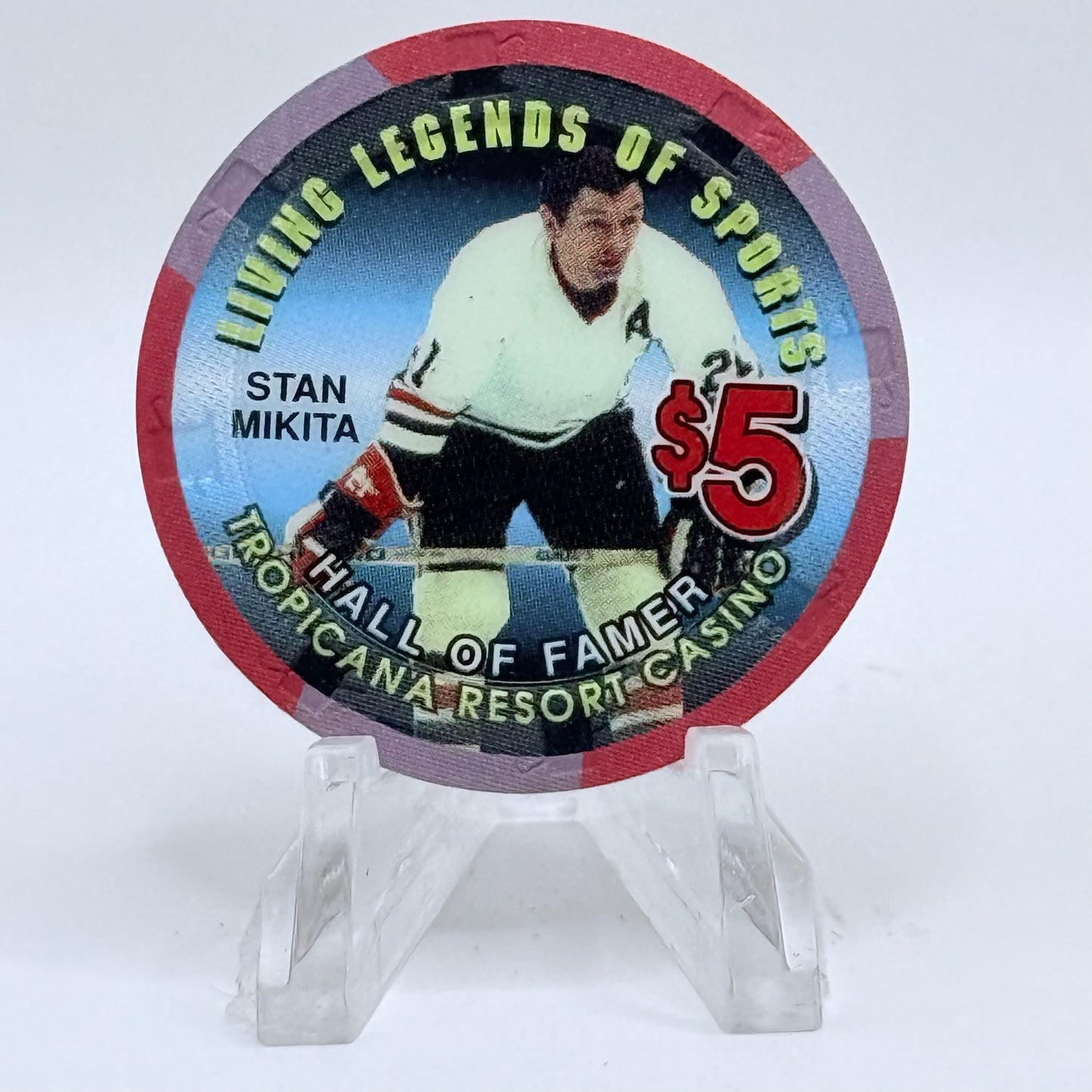 Tropicana Las Vegas Nevada 1997 'Stan Mikita' Series 16 LE $5 Casino Chip V1676