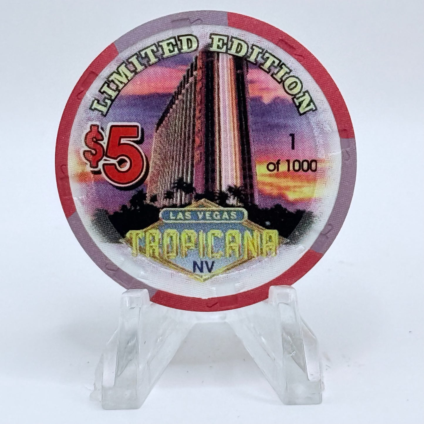 Tropicana Las Vegas Nevada 1997 'Mike Bossy' Series 16 LE $5 Casino Chip V1672