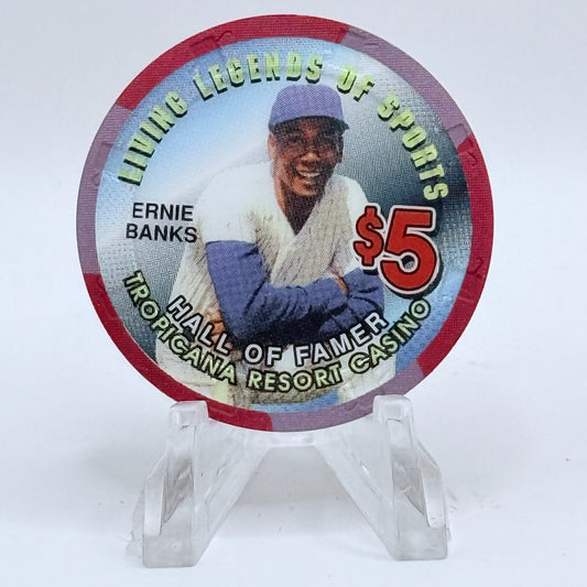 Tropicana Las Vegas Nevada 1997 'Ernie Banks' Series 16 LE $5 Casino Chip V1670