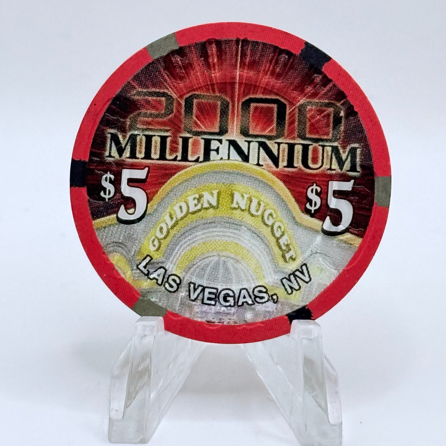 Golden Nugget Las Vegas Nevada 1999 'Millennium' LE $5 Casino Chip V4371