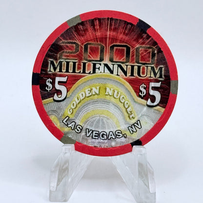 Golden Nugget Las Vegas Nevada 1999 'Millennium' LE $5 Casino Chip V4371