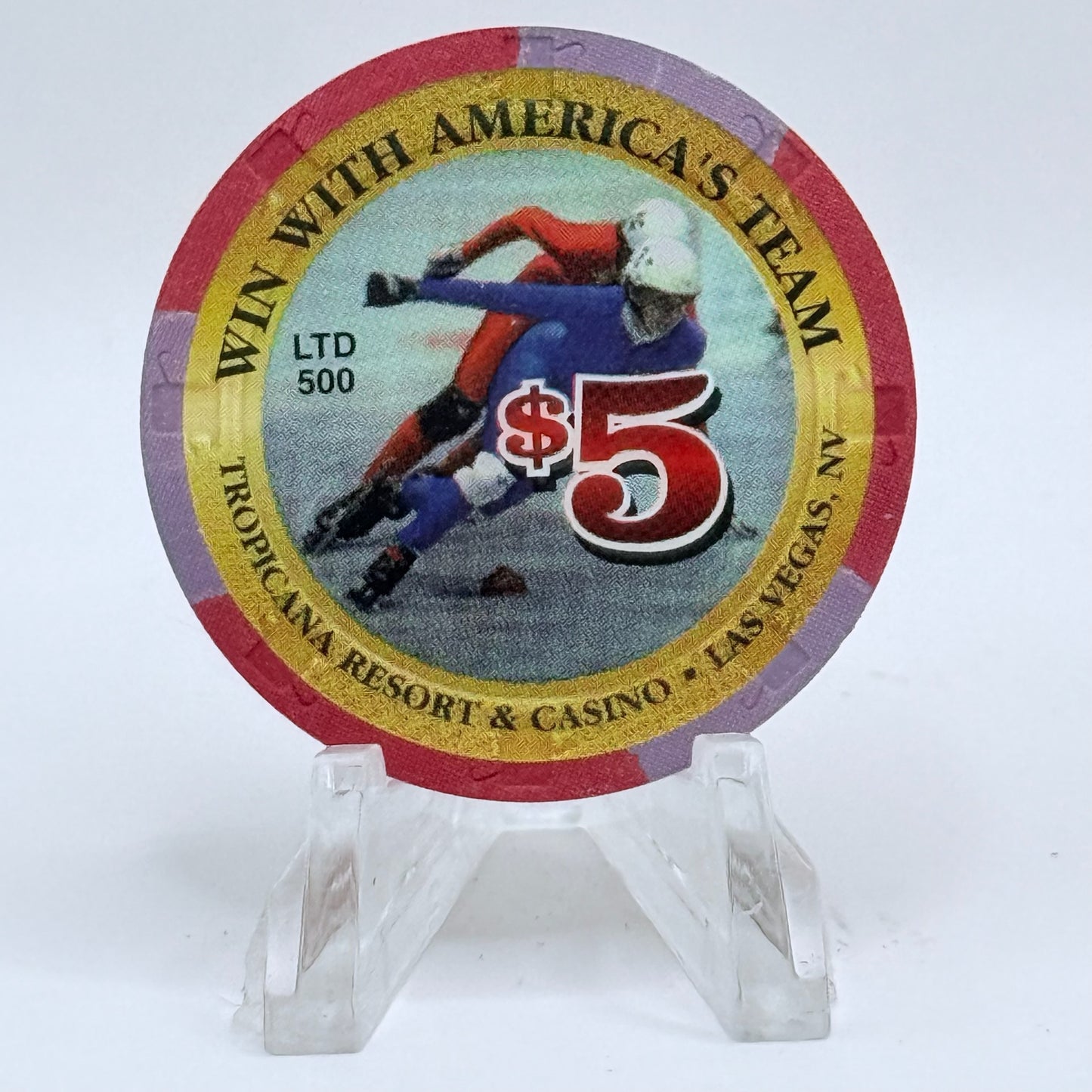 Tropicana Las Vegas Nevada 1998 'Win with America's Team' Series 14 LE Casino Chip V1667
