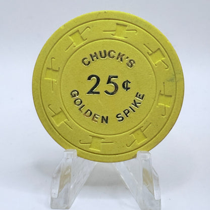 Chuck's Golden Spike Carson City Nevada 1976 $0.25 Casino Chip N3076