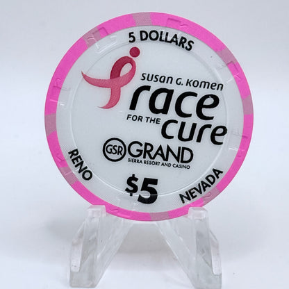 Grand Sierra Resort Reno Nevada 2014 'Susan G. Komen Race For The Cure' LE $5 Casino Chip