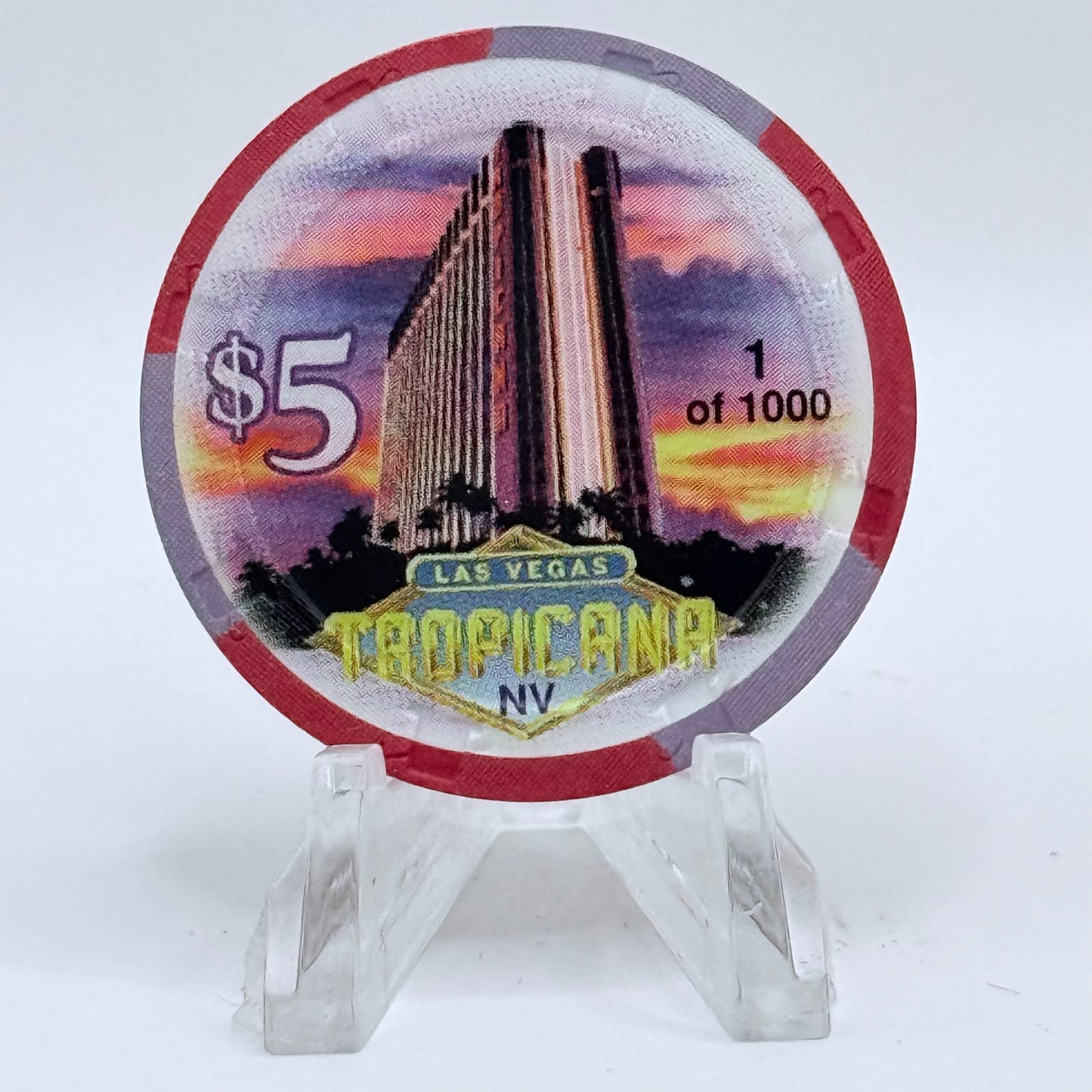 Tropicana Las Vegas Nevada 1997 'All New Folies Bergere' LE $5 Casino Chip V1663