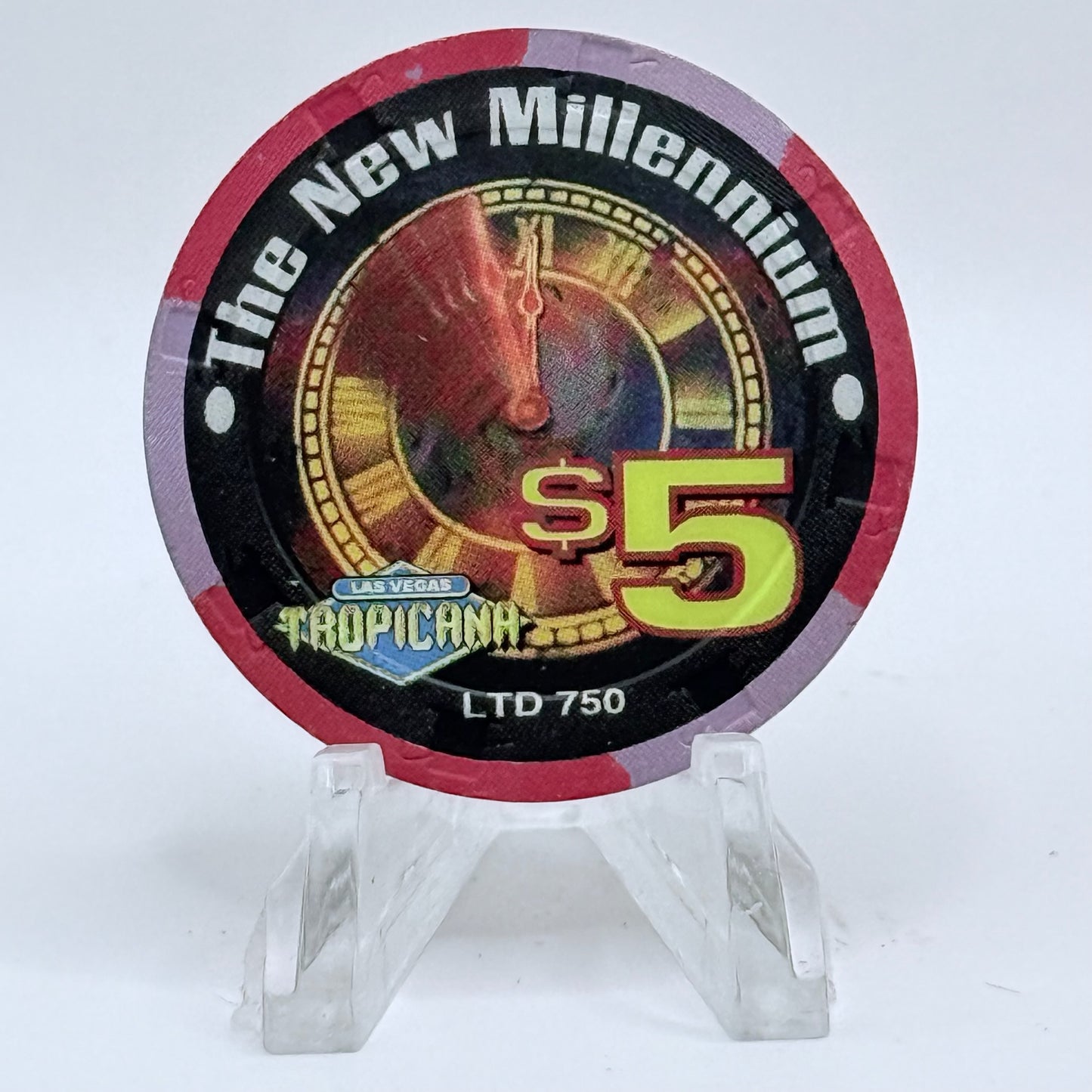 Tropicana Las Vegas Nevada 1999 'The New Millennium' LE $5 Casino Chip V5860