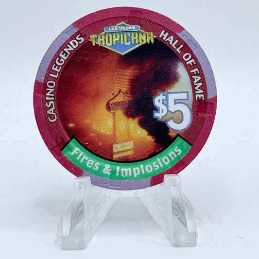 Tropicana Las Vegas Nevada 2000 'Fires & Implosions' Series 51 LE $5 Casino Chip V5843