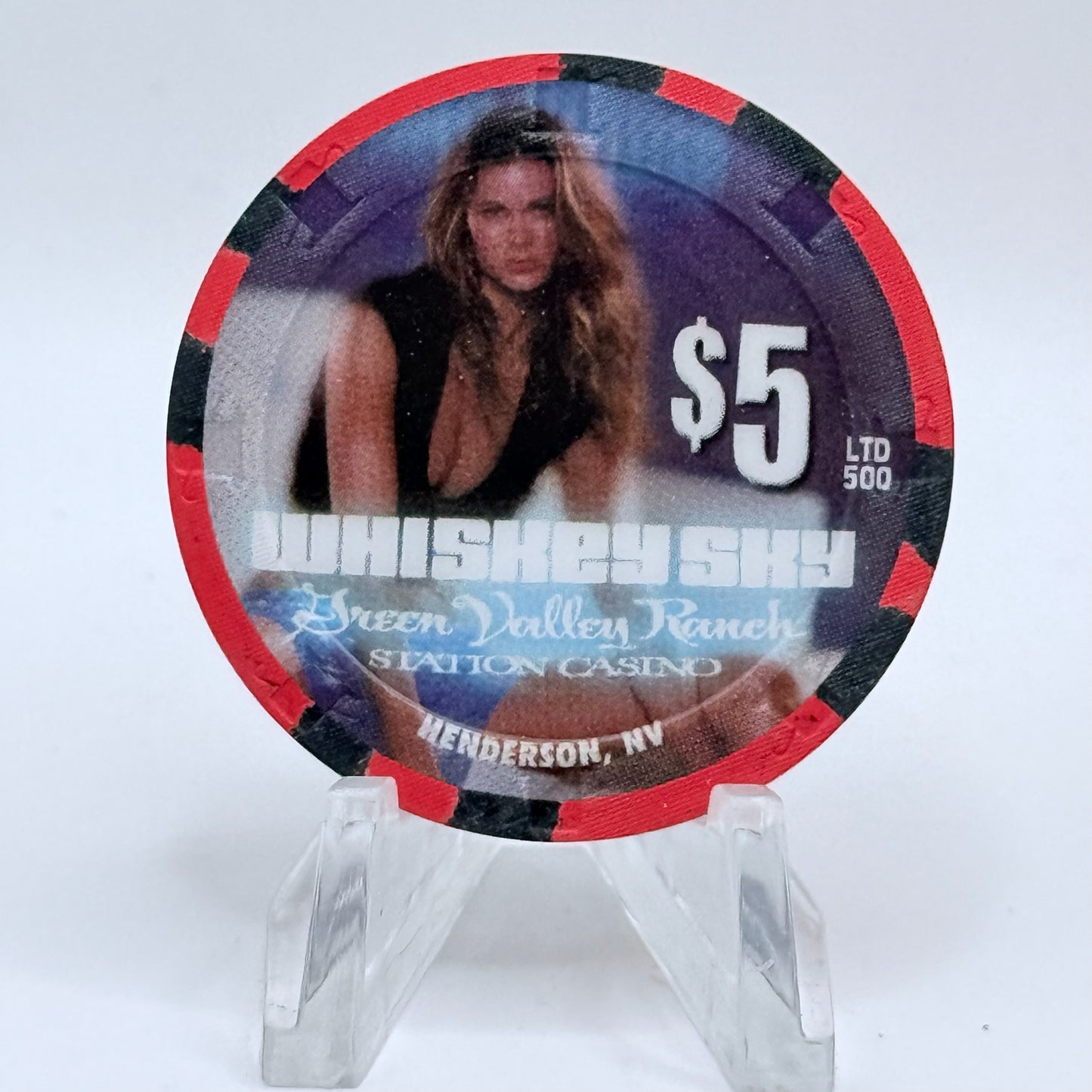 Green Valley Ranch Henderson Nevada 2002 'Whiskey Sky' LE $5 Casino Chip E0717