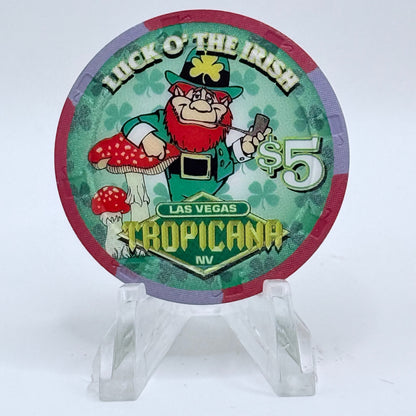 Tropicana Las Vegas Nevada 2002 'St. Patrick's Day' LE $5 Casino Chip E2969