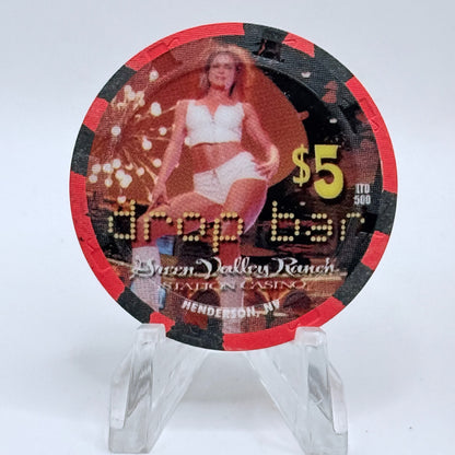 Green Valley Ranch Henderson Nevada 2002 'Drop Bar' LE $5 Casino Chip E0712