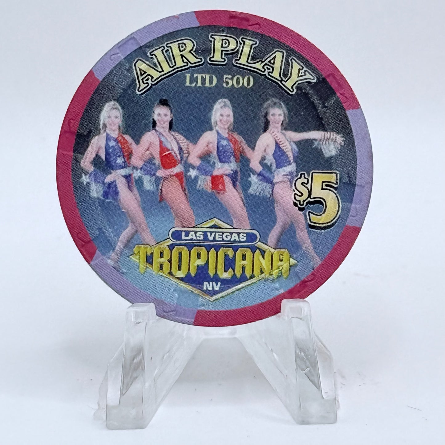 Tropicana Las Vegas Nevada 2003 'Air Play' LE $5 Casino Chip E2846