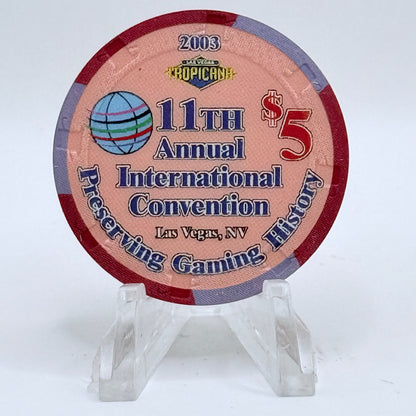 CCA Issued Convention Commemoratives (NCV) 2003 '11th Annual Convention' LE $5 Casino Chip E2845