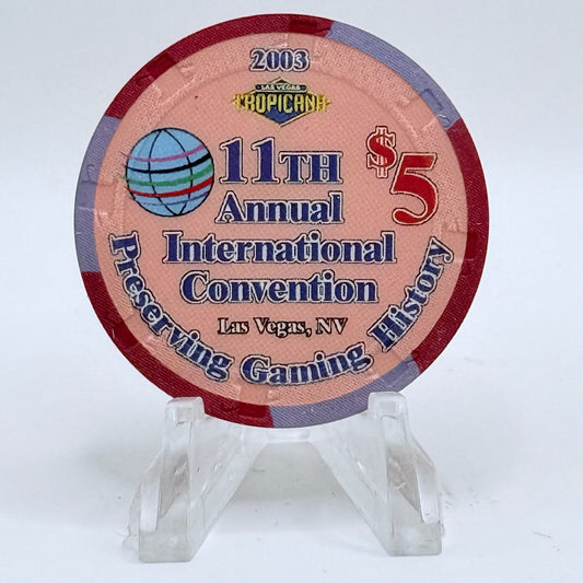 CCA Issued Convention Commemoratives (NCV) 2003 '11th Annual Convention' LE $5 Casino Chip E2845