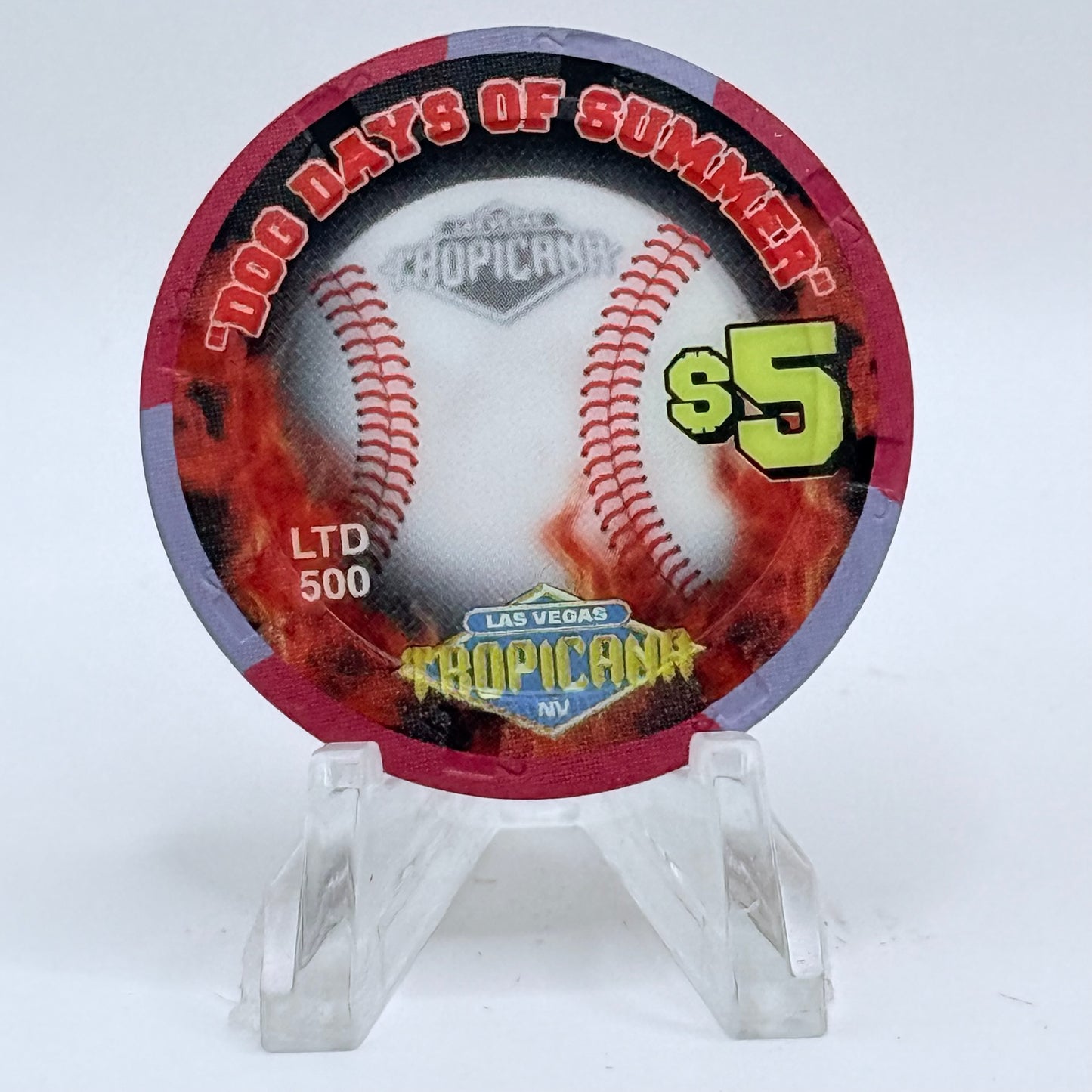 Tropicana Las Vegas Nevada 2003 'Dog Days of Summer' Series 15 LE $5 Casino Chip E2884