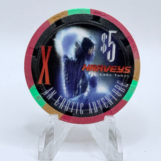 Harvey's (Wagon Wheel) Lake Tahoe Nevada 2004 'X Adventure' LE $5 Casino Chip E4096