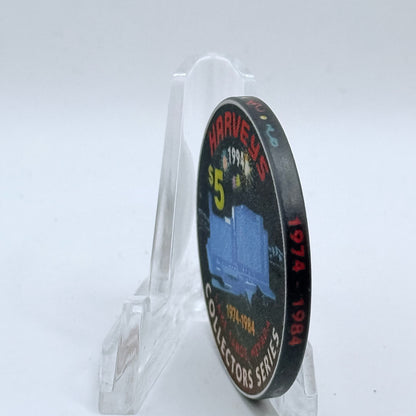 Harvey's (Wagon Wheel) Lake Tahoe Nevada 1994 'The Party At Harvey's' LE $5 Casino Chip N0646