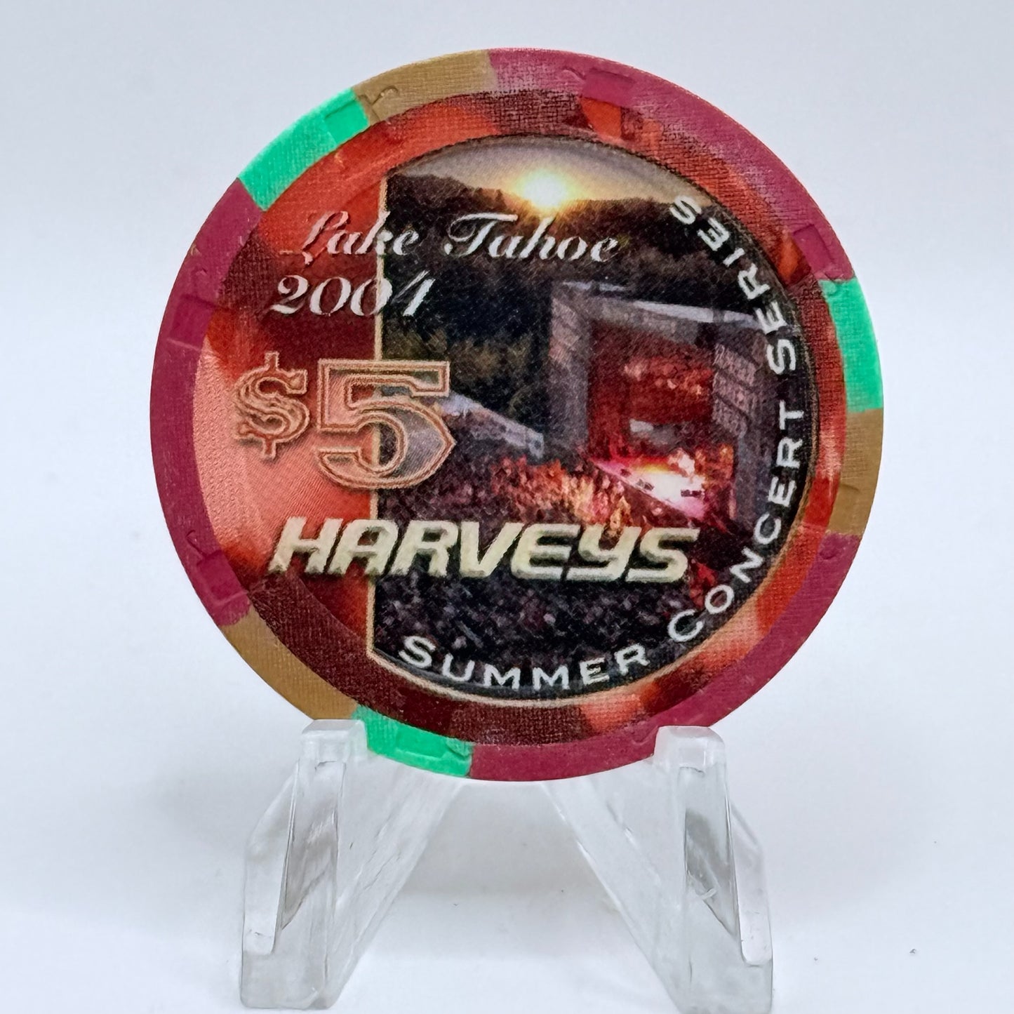 Harvey's (Wagon Wheel) Lake Tahoe Nevada 2004 'Alabama' LE $5 Casino Chip E3797