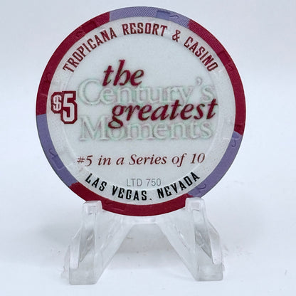 Tropicana Las Vegas Nevada 1999 '1940's - Jackie Robinson Breaks Color Barrier' Series 17 LE $5 Casino Chip V5827