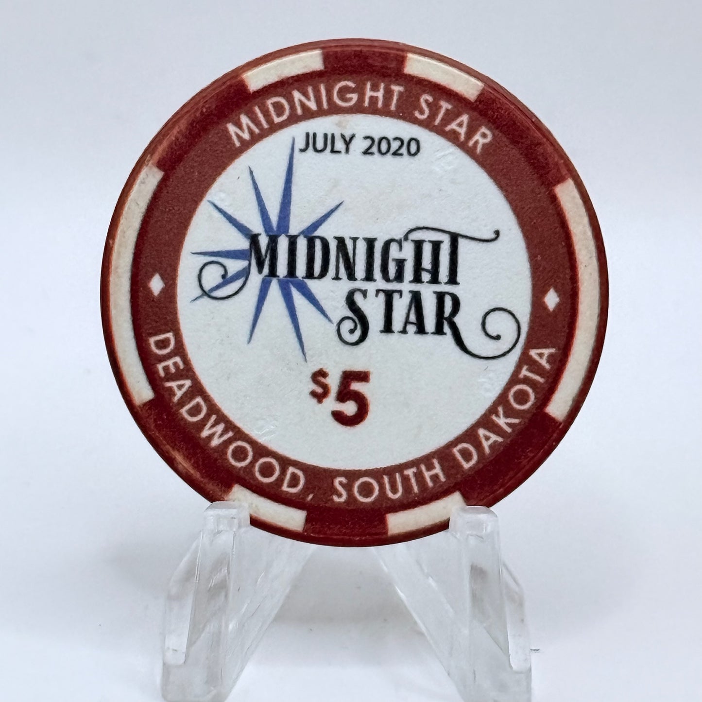 Midnight Star Deadwood South Dakota 2020 $5 Casino Chip
