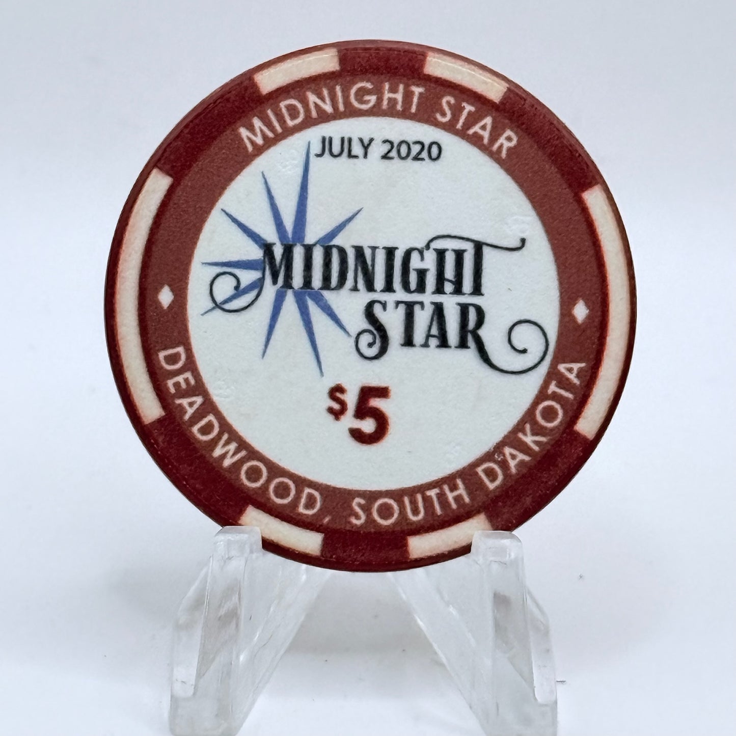 Midnight Star Deadwood South Dakota 2020 $5 Casino Chip