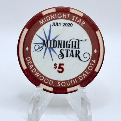 Midnight Star Deadwood South Dakota 2020 $5 Casino Chip