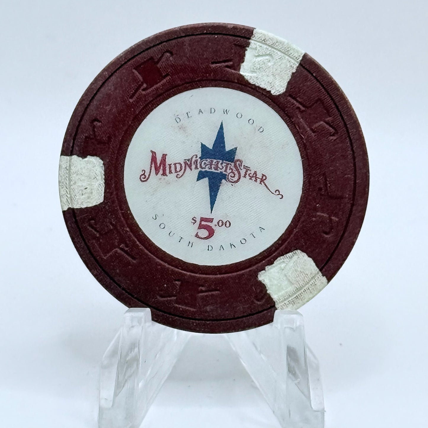 Midnight Star Deadwood South Dakota 1991 $5 Casino Chip D5200