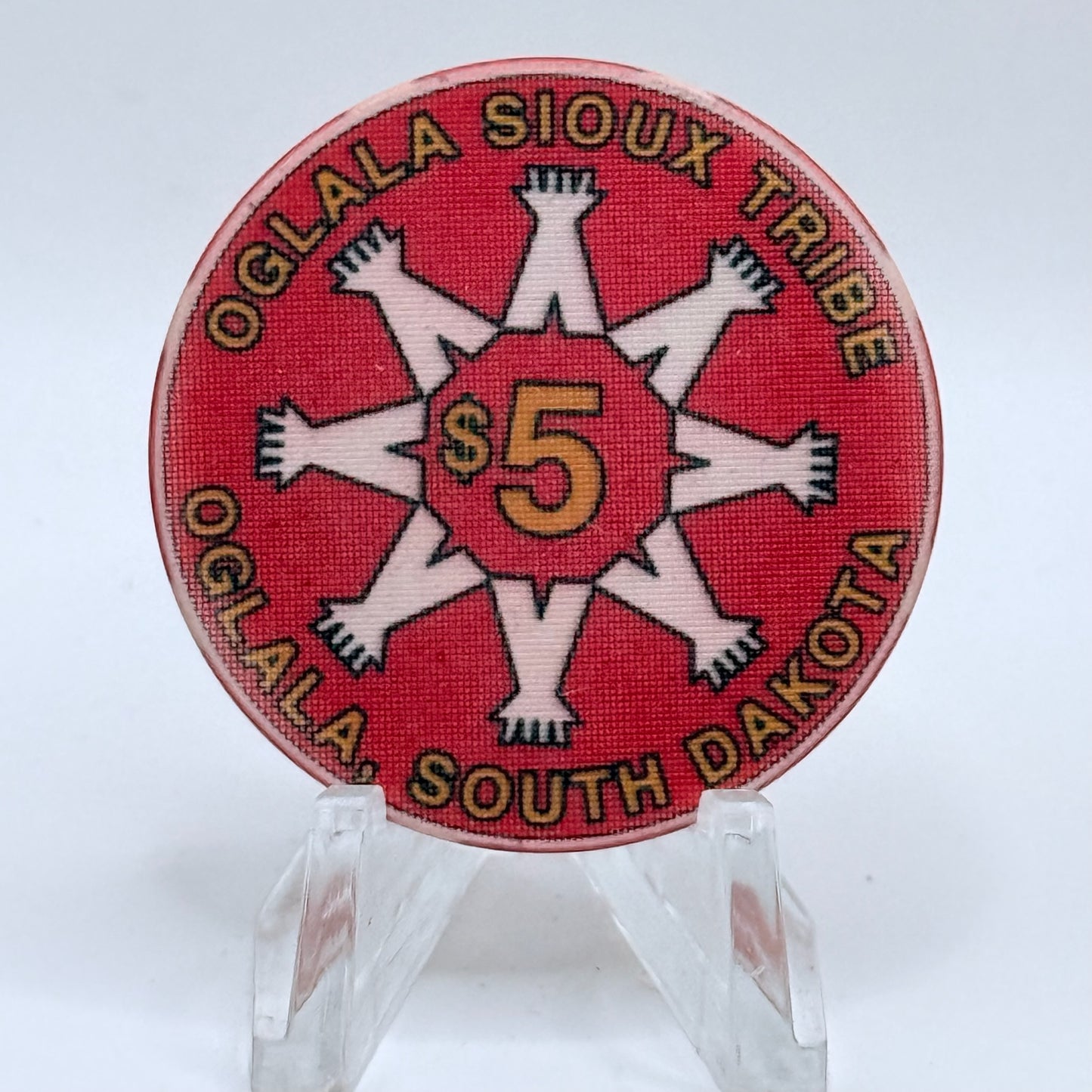 Prairie Wind Casino Pine Ridge South Dakota $5 Casino Chip