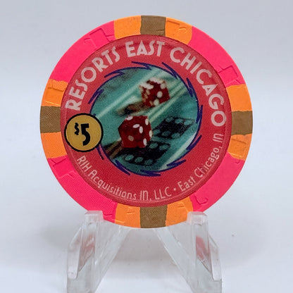Resorts E. Chicago Indiana $5 Casino Chip