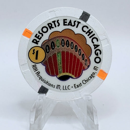 Resorts E. Chicago Indiana $1 Casino Chip