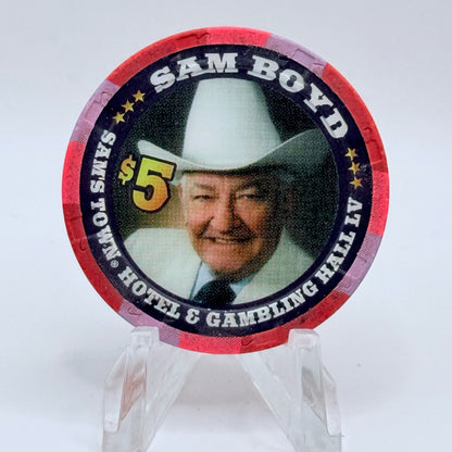 Sam's Town Las Vegas Nevada 1999 'Sam Boyd, 20th Anniversary' LE $5 Casino Chip V5498