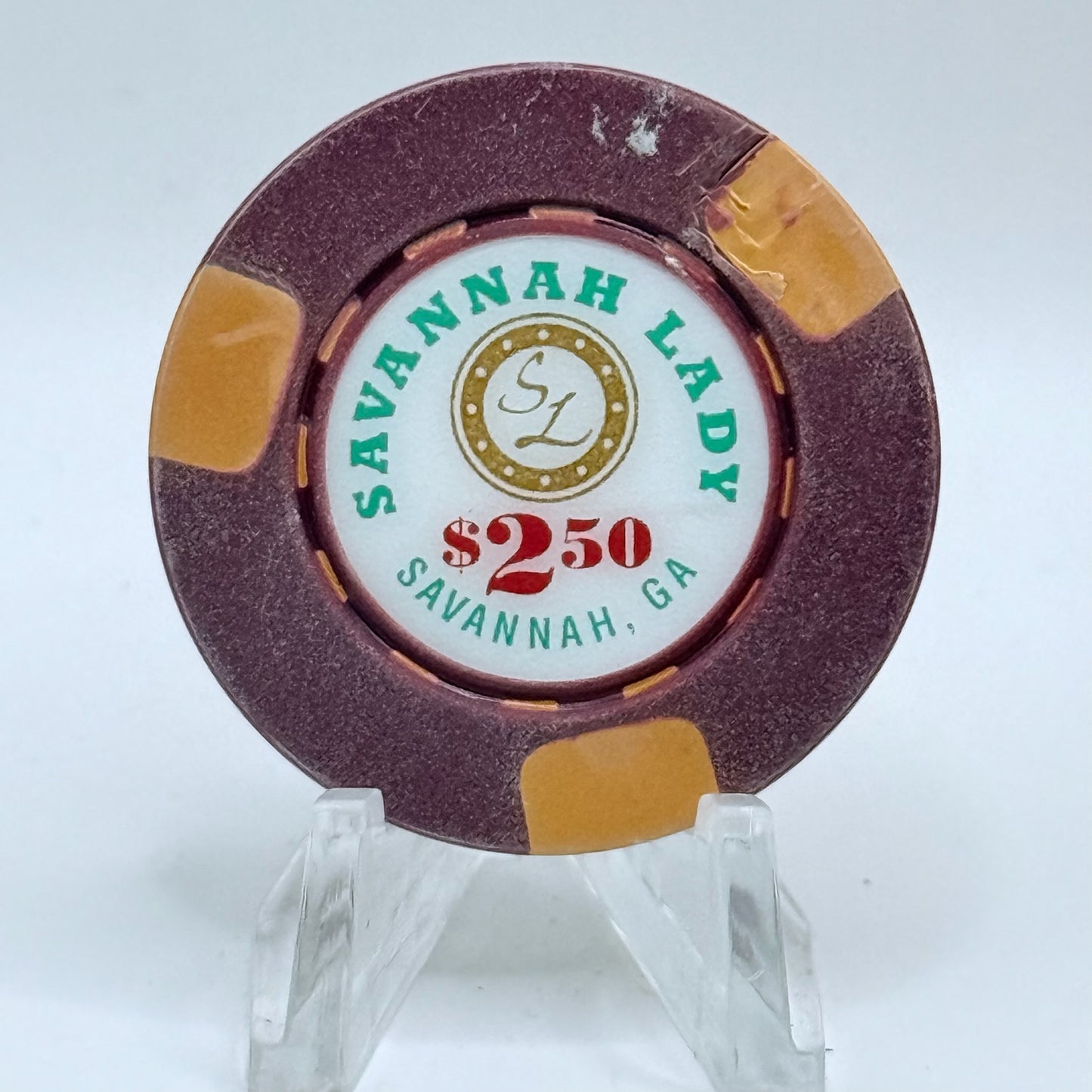 Savannah Lady Savannah Georgia $2.50 Casino Chip