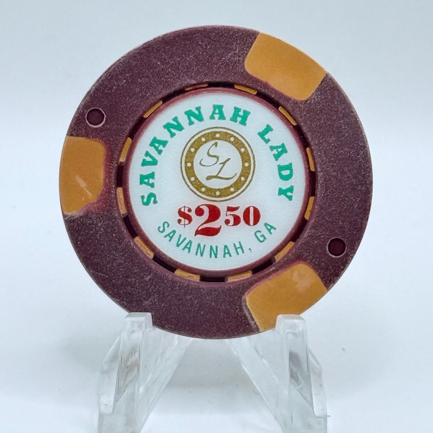 Savannah Lady Savannah Georgia $2.50 Casino Chip