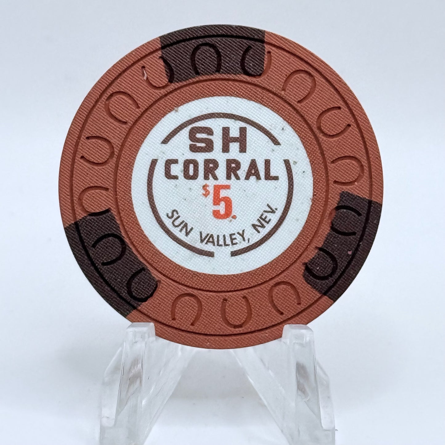 SH Corral Sun Valley Nevada 1976 $5 Casino Chip N6259