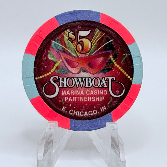 Showboat Casino E. Chicago Indiana $5 Casino Chip