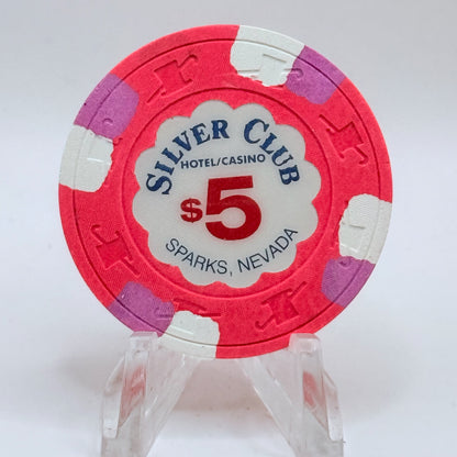 Silver Club (Karl's) Sparks Nevada 1989 'Prototype' $5 Manufacturer Sample Chips E7352