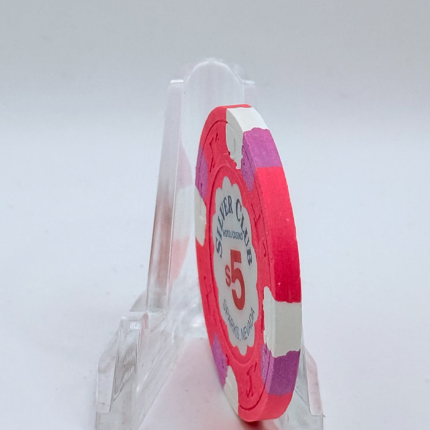 Silver Club (Karl's) Sparks Nevada 1989 'Prototype' $5 Manufacturer Sample Chips E7352