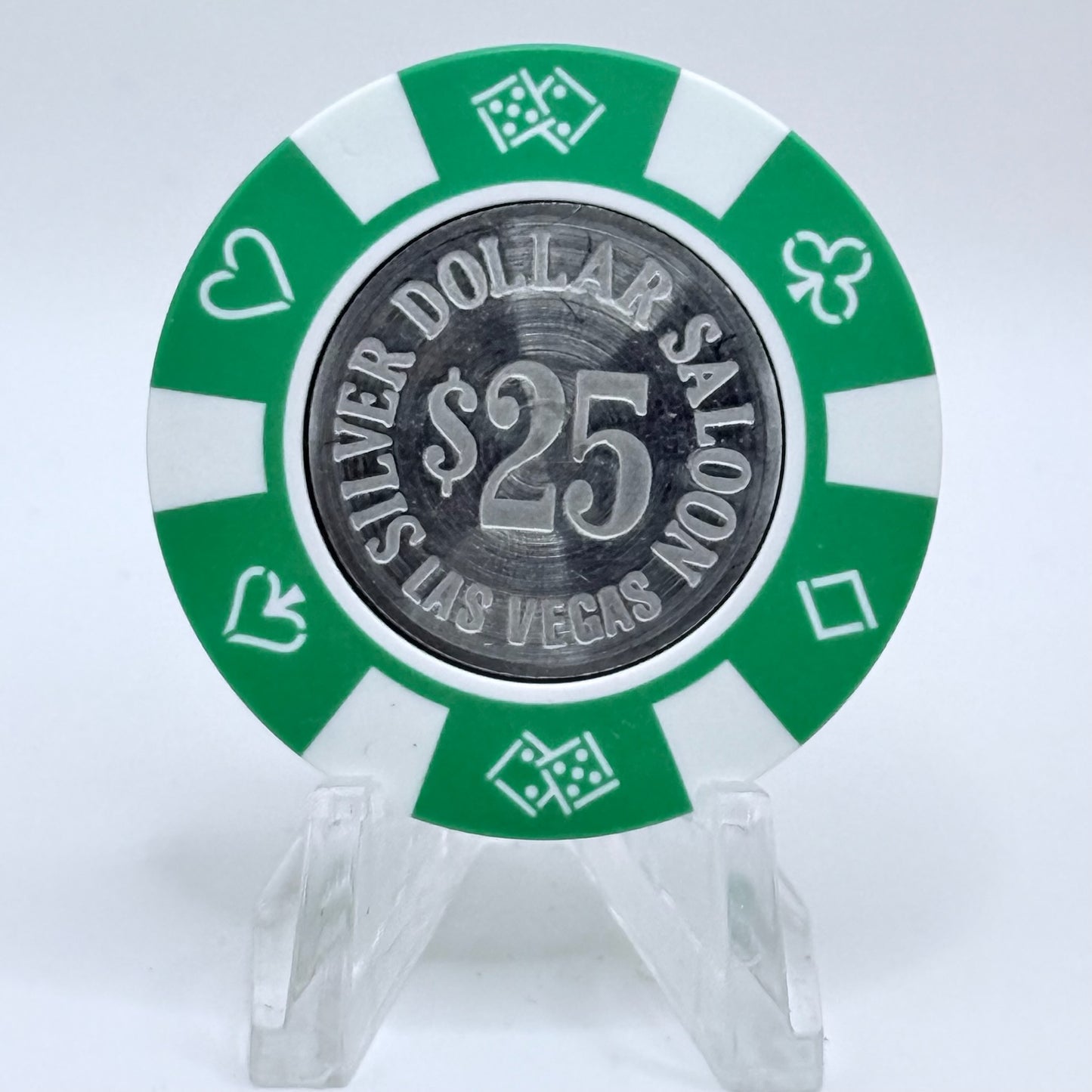 Silver Dollar Saloon Las Vegas Nevada 1980s $25 Casino Chip N0889.P