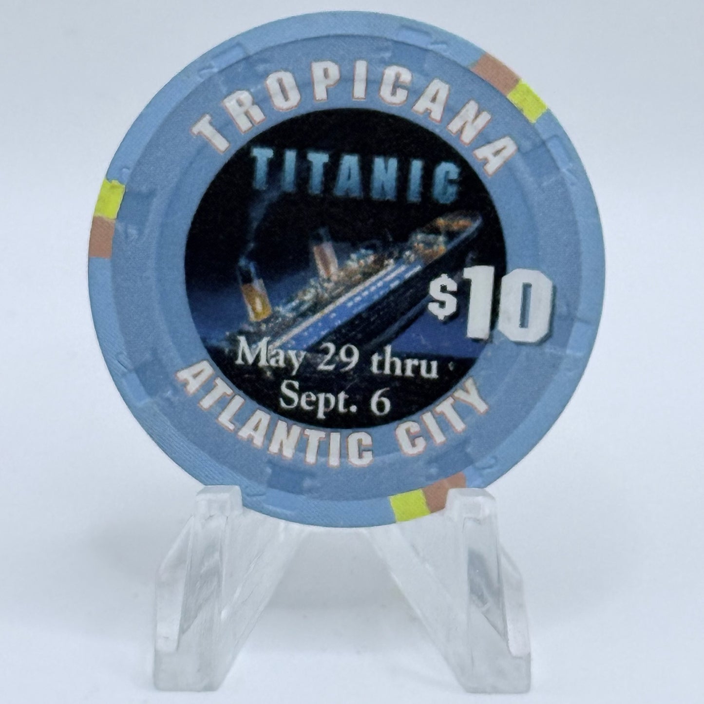 Tropicana Atlantic City New Jersey 2000 'Titanic' LE $10 Casino Chip
