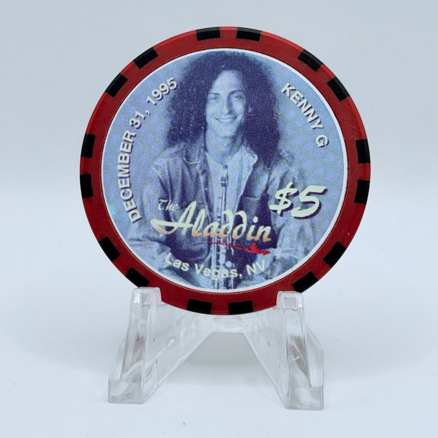Aladdin Las Vegas Nevada 1995 'Kenny G' LE $5 Casino Chip N0527