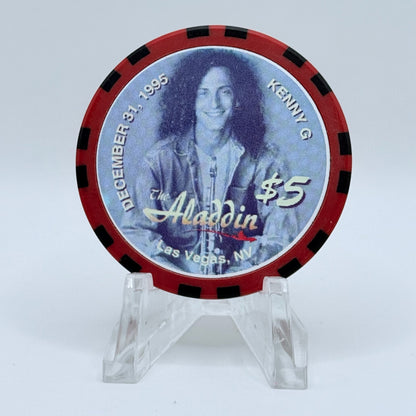 Aladdin Las Vegas Nevada 1995 'Kenny G' LE $5 Casino Chip N0527